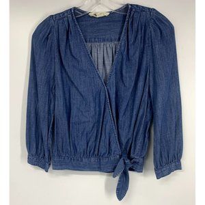 Madewell Denim Wrap Shirt Size XS